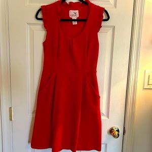 Anthropologie Tabitha Textured Red Dress - Size 6